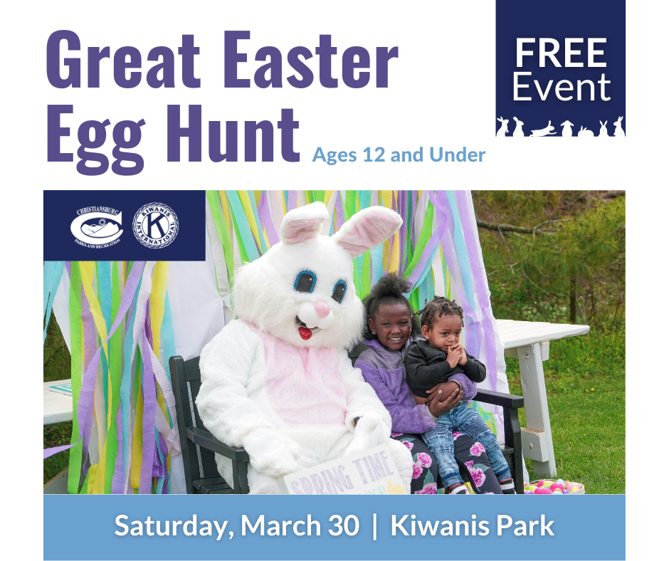 Great Easter Egg Hunt Event with photo of Easter bunny