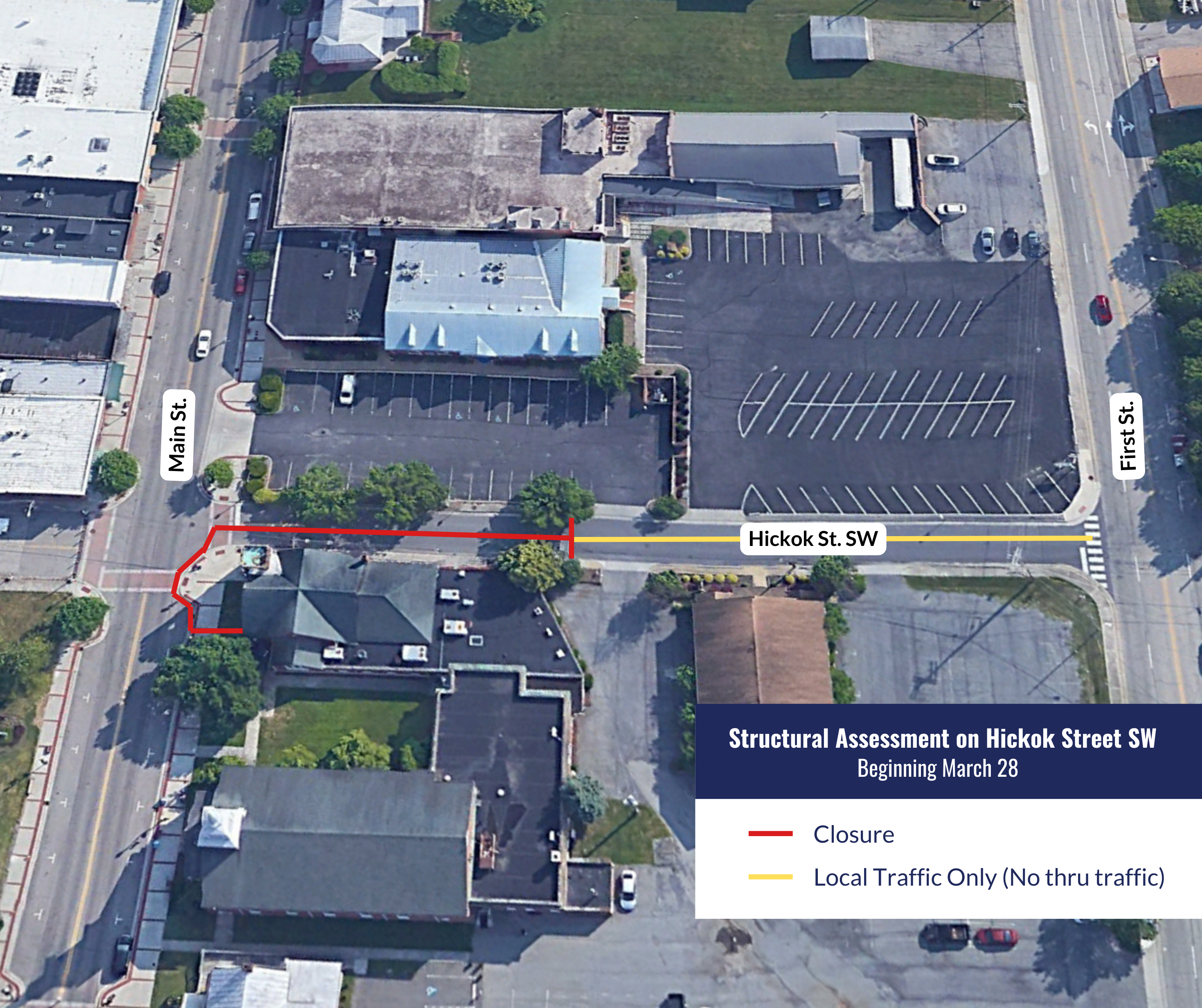 Hickok St. SW closure
