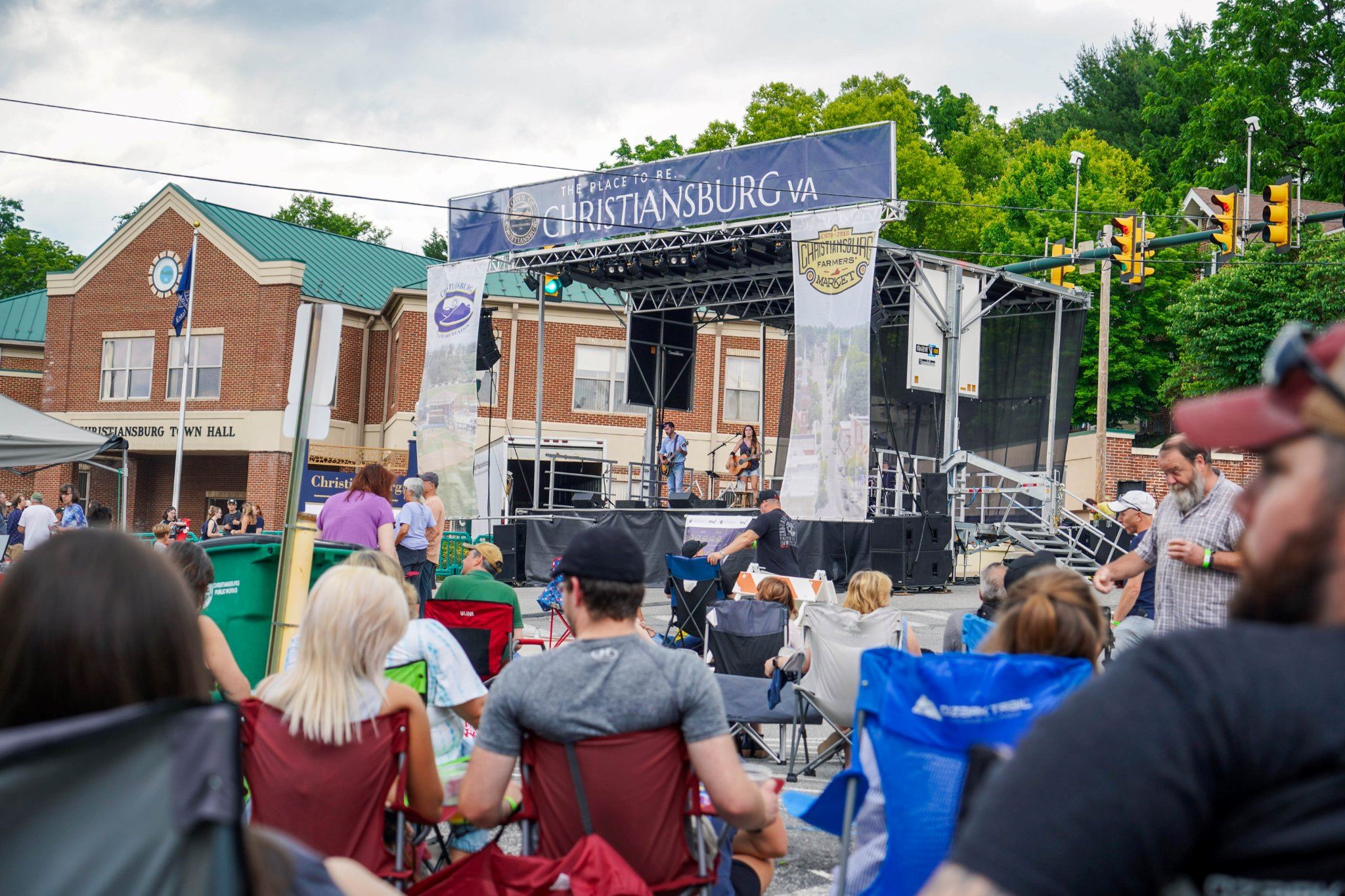Image of band on stage at Rockin' Main Street Concert