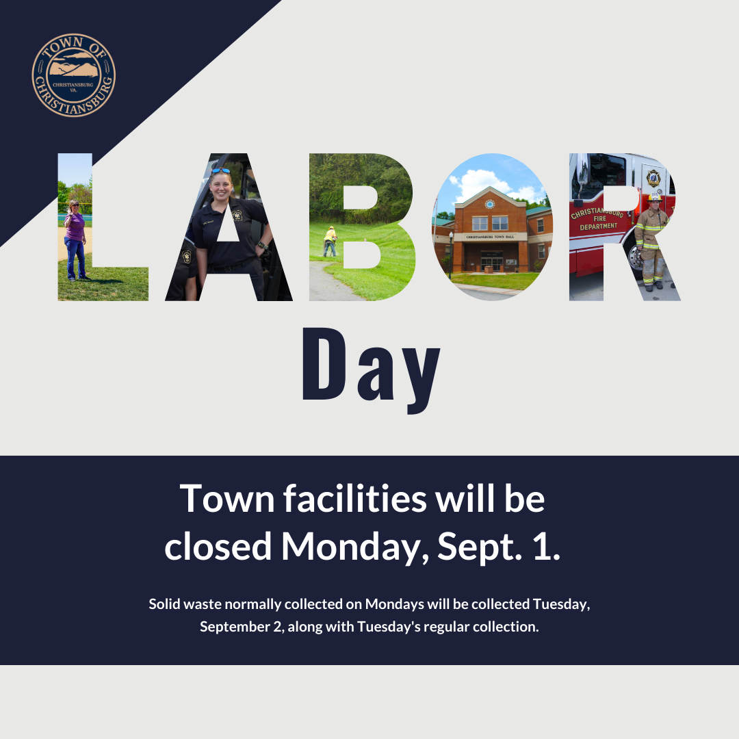 Town facilities will be closed on Sept. 1, 2025