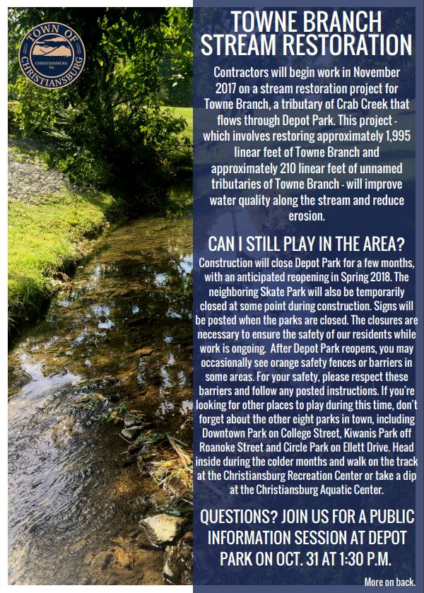 Town Branch Stream Restoration Flyer