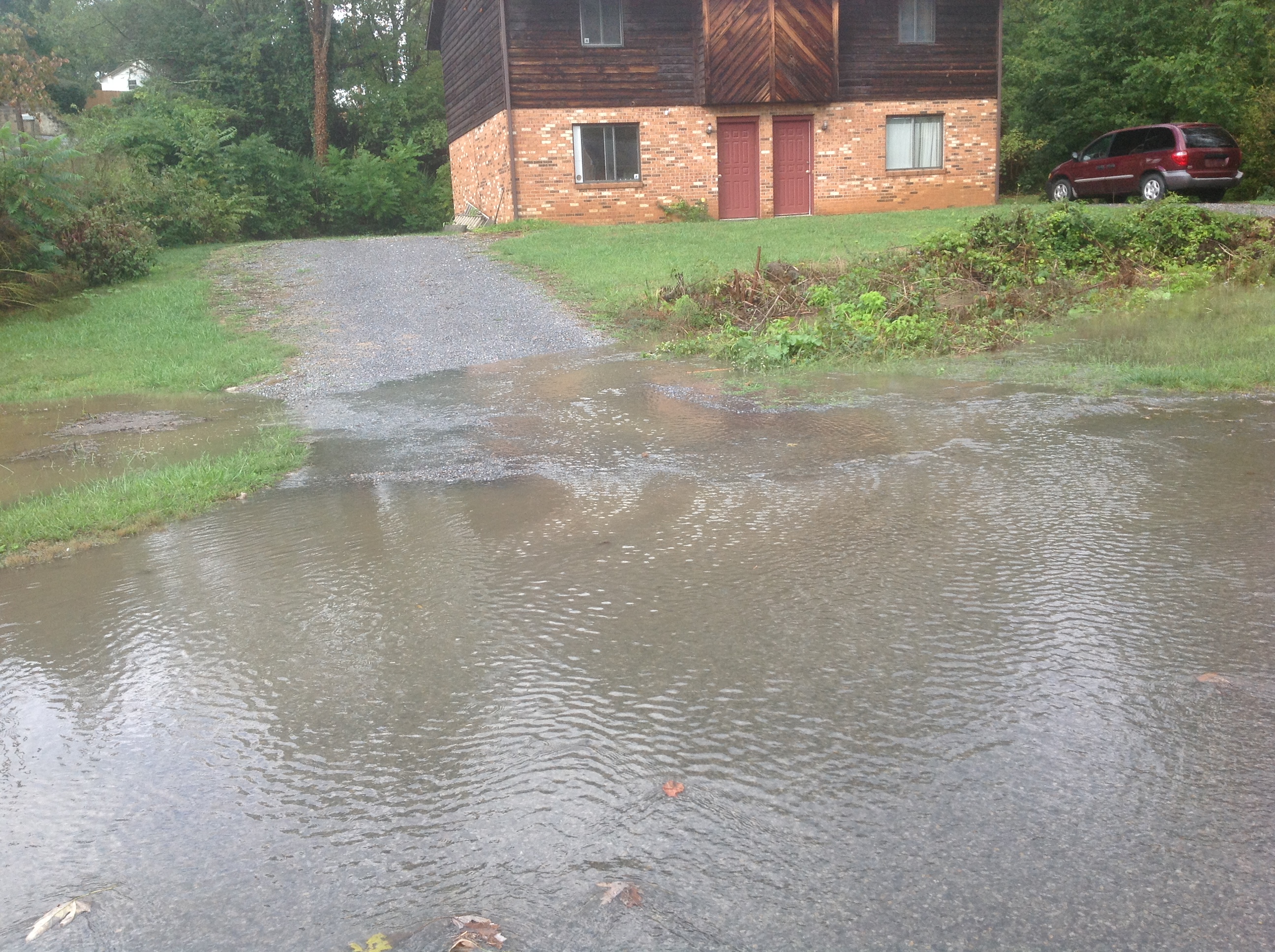 Flooding at Church and Brown prior to the start of construction
