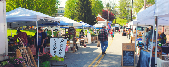 Farmers' Market on Hickok Street in Downtown Christiansburg.