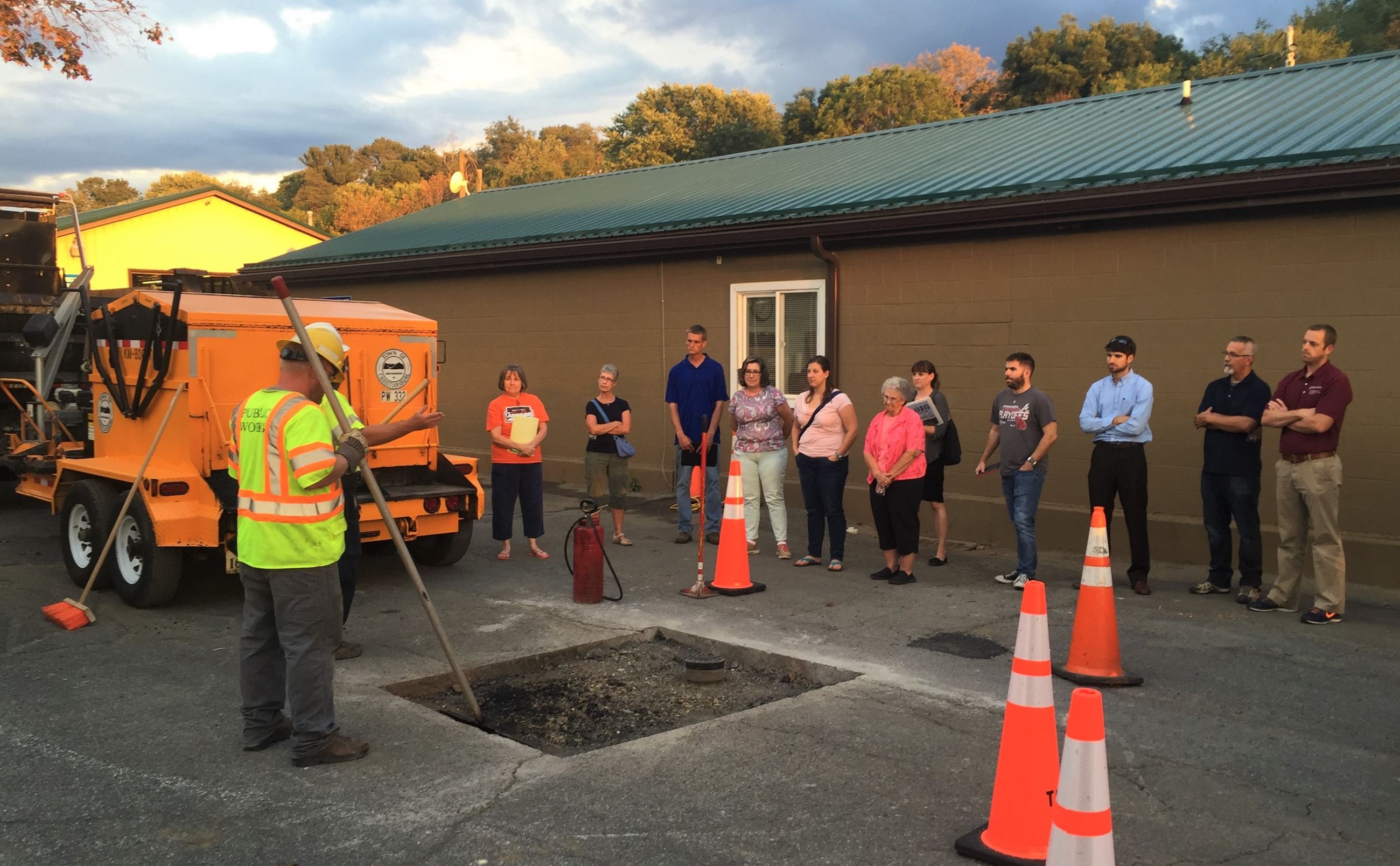 Participants in the 2016 Citizens Academy learn more about public works operations in Christiansburg