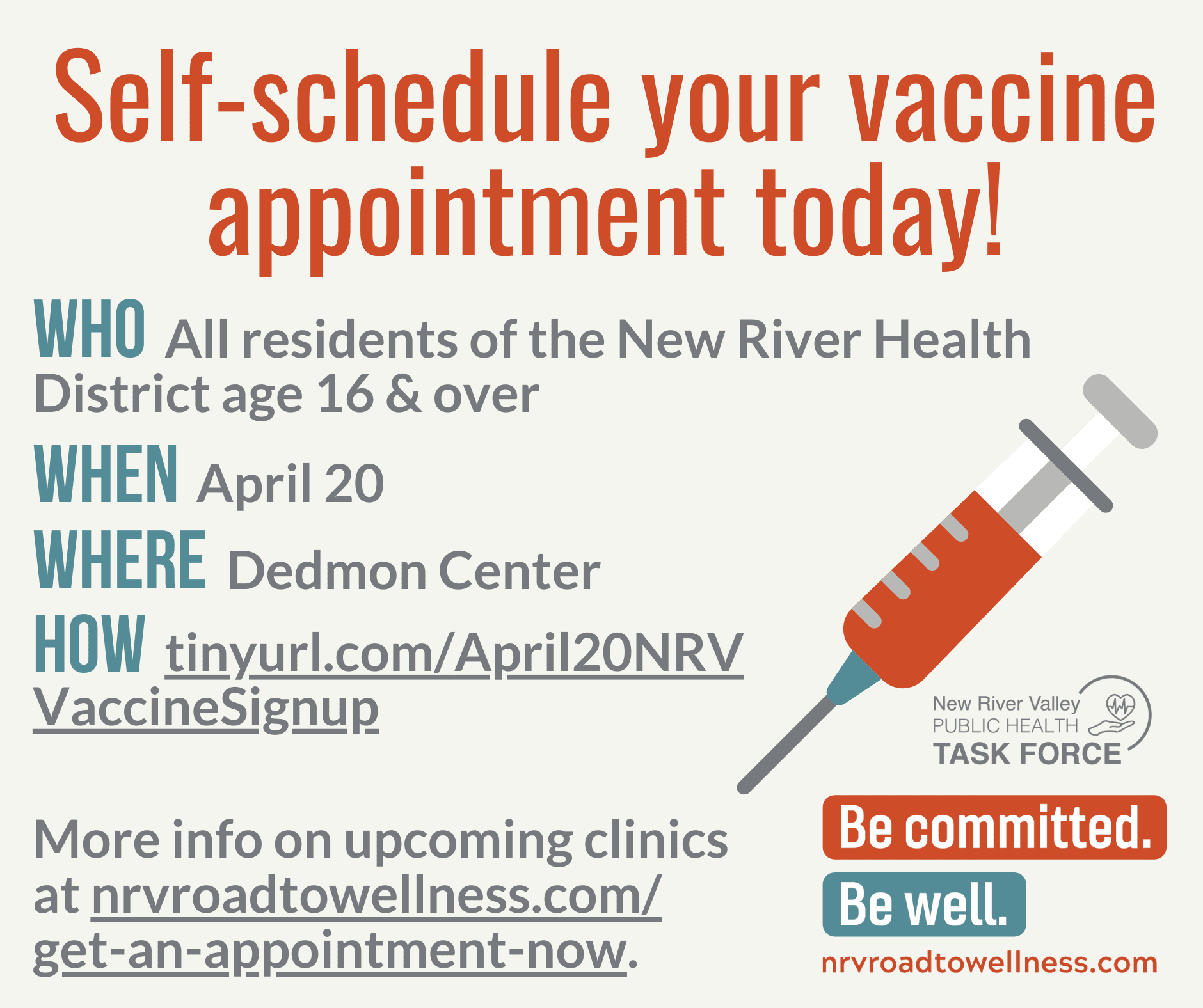 Self Schedule April 20 v2