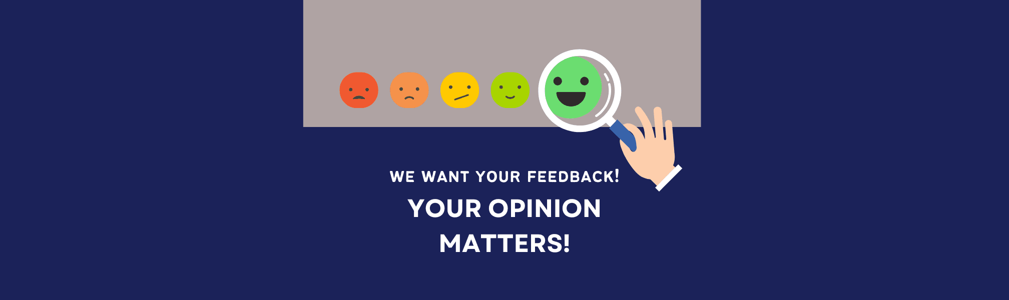 Your Opinion Matters! banner
